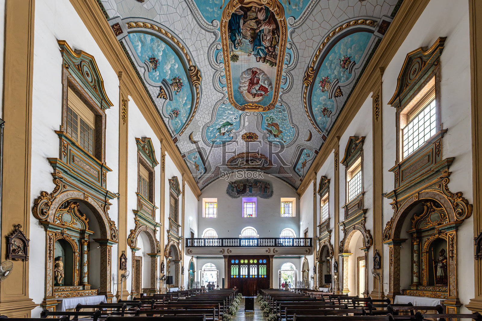 巴西马拉尼昂州圣路易斯市的大教堂内部照片摄影图片