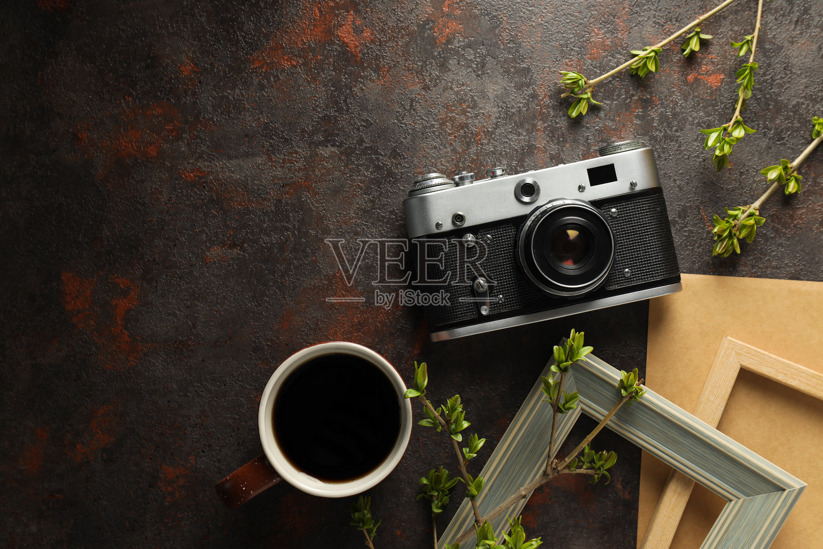 休闲概念与复古相机的摄影爱好照片摄影图片