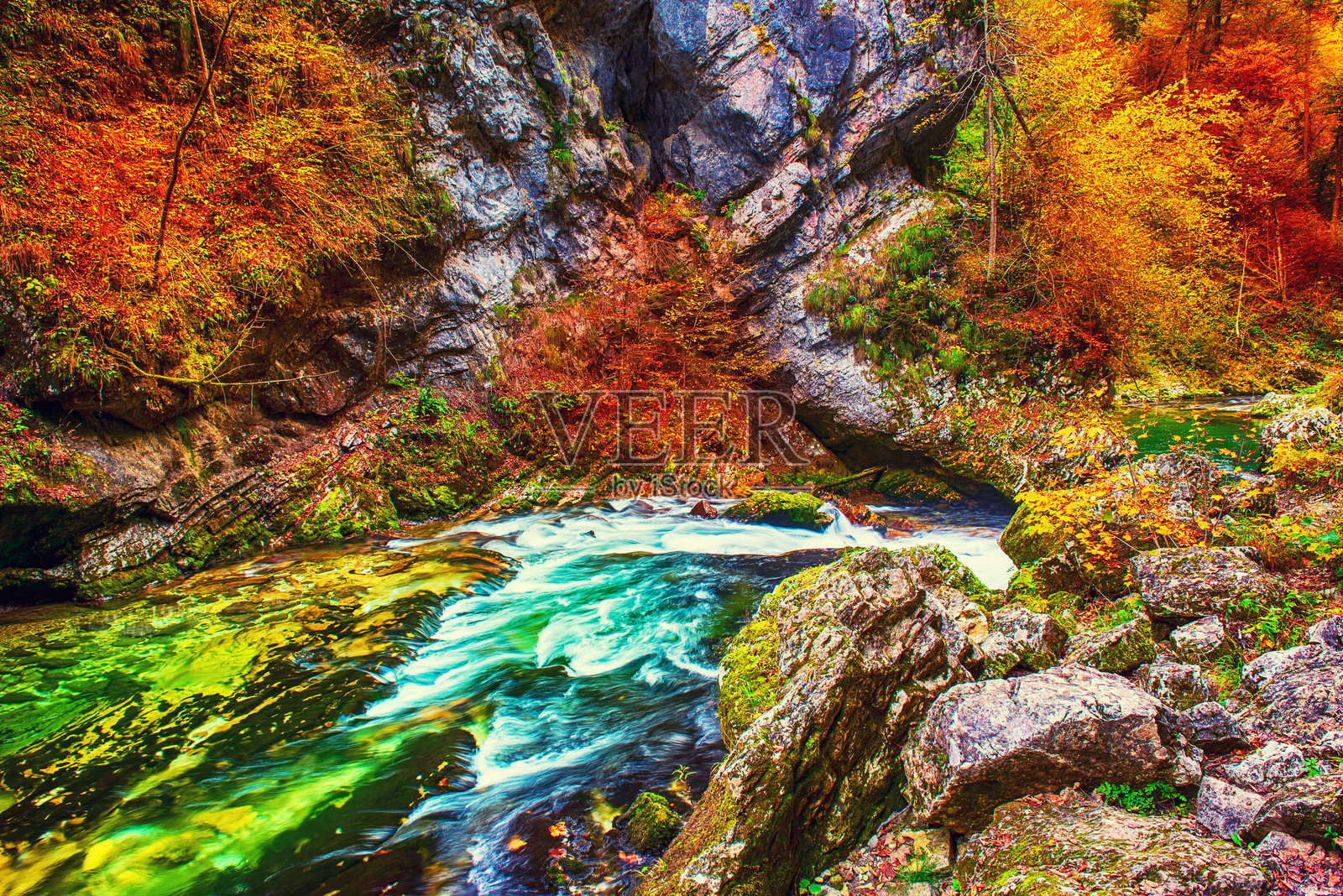 斯洛文尼亚的温特加峡谷照片摄影图片