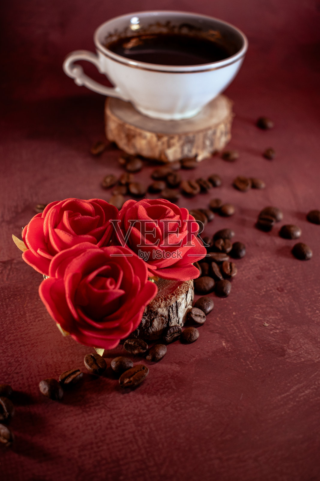 温馨的氛围，黑咖啡照片摄影图片