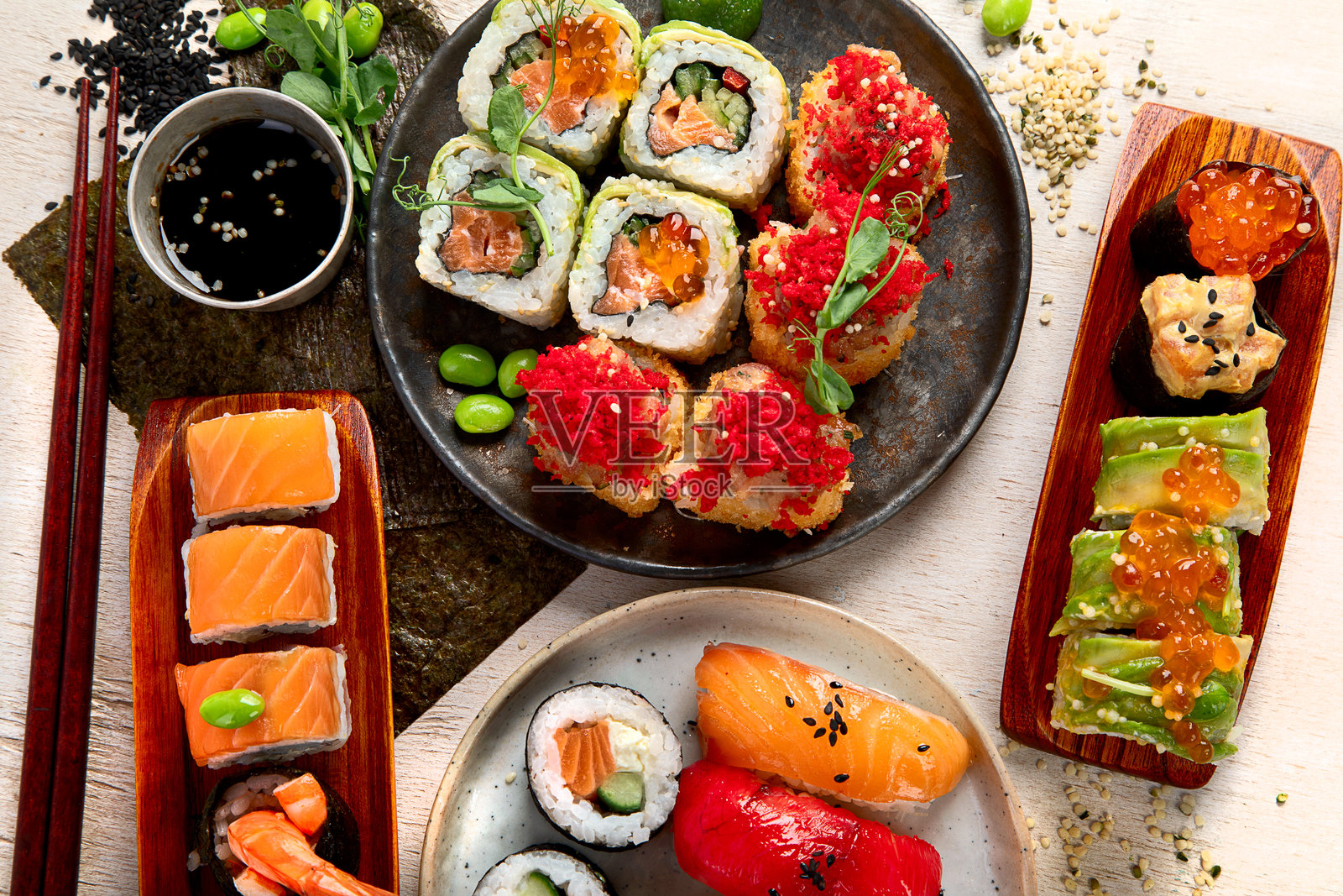 寿司拼盘照片摄影图片