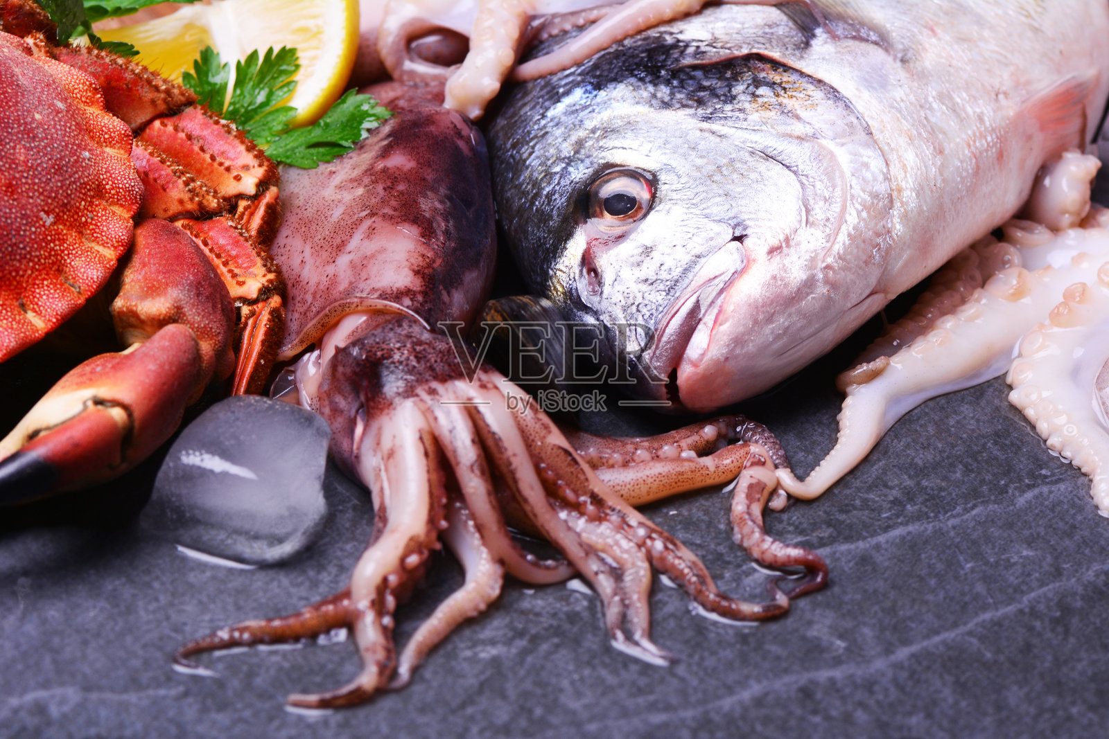 为每种口味提供最新鲜的海鲜照片摄影图片