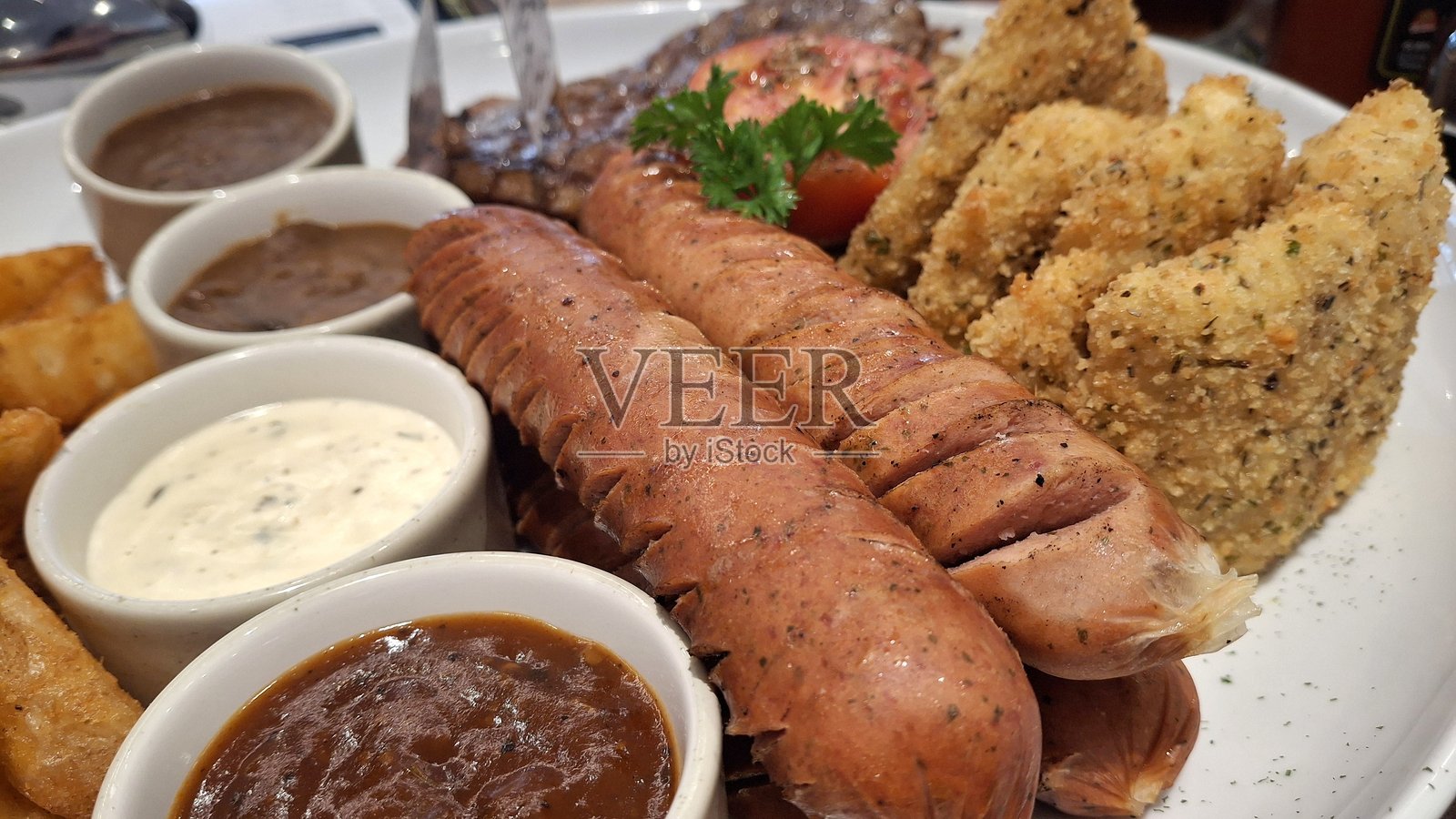 Justus餐厅的套餐牛排拼盘照片摄影图片