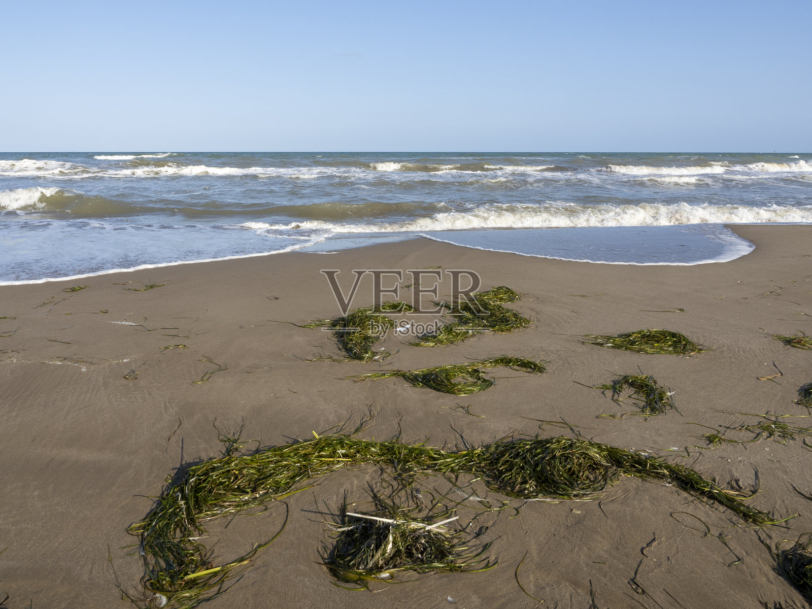 海滩上的海浪照片摄影图片