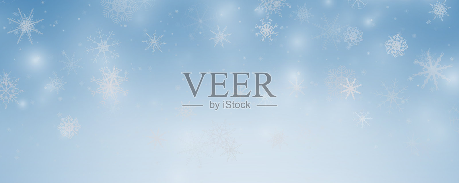 冬季背景，透明背景上飘落的雪花，矢量图。降雪、暴风雪、雪暴、雪飓风。雪花。照片摄影图片