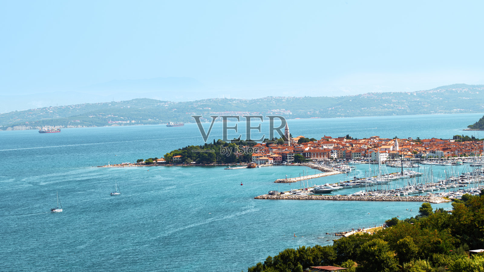 的里雅斯特湾 - 地中海旅游目的地照片摄影图片