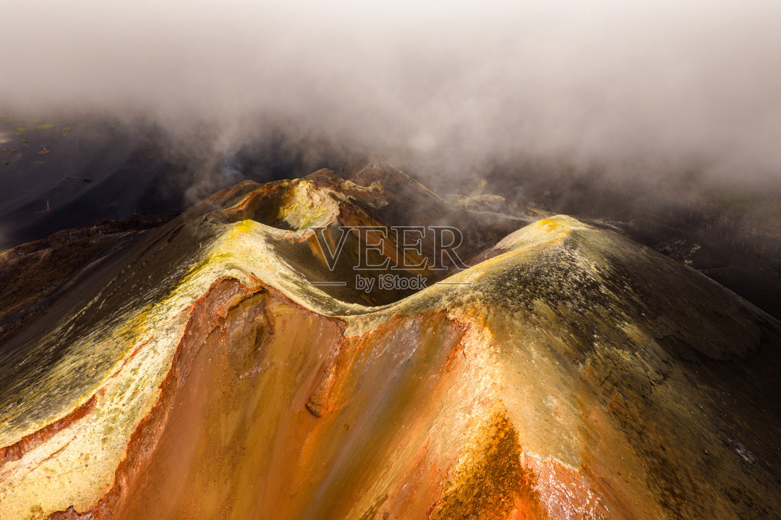 Cumbre Vieja/ Tajogaite 火山，拉帕尔马，加那利群岛照片摄影图片