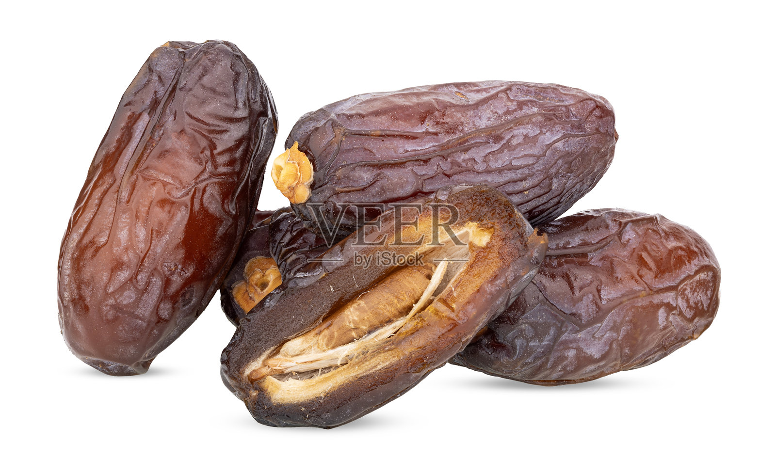 干枣果实孤立在白色背景上照片摄影图片