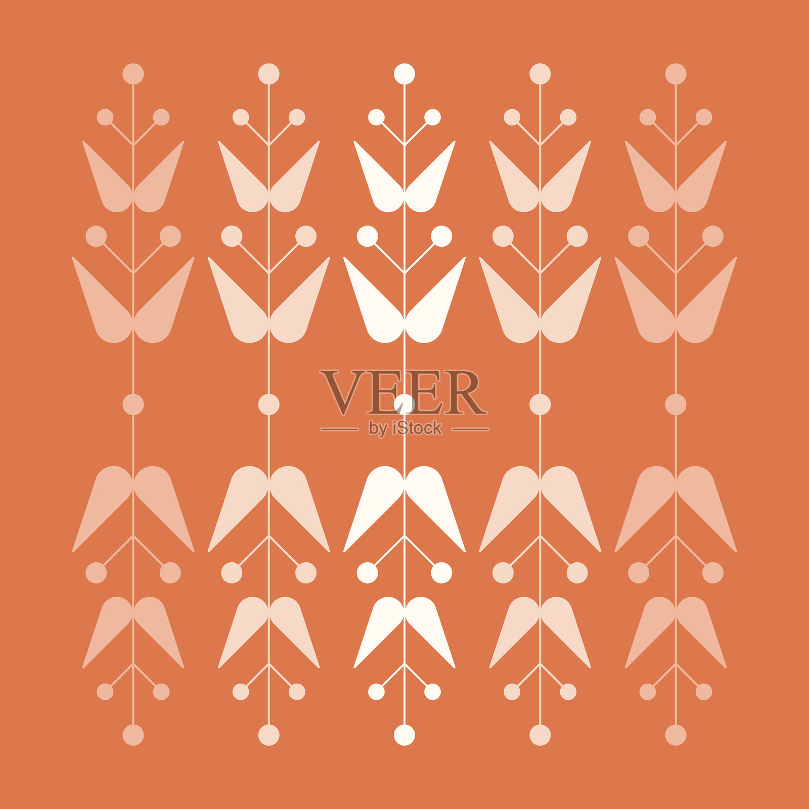 复古秋季丰收优雅的叶子插画图片素材