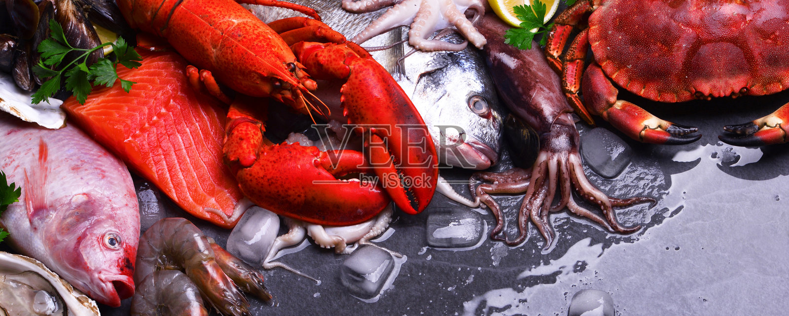 来自世界各地的新鲜海鲜照片摄影图片