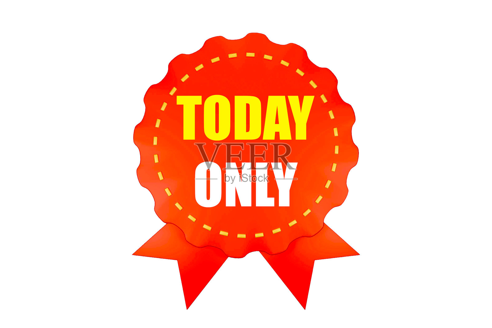 “仅限今天”这几个字以粗体、对比鲜明的黄色突出显示。照片摄影图片