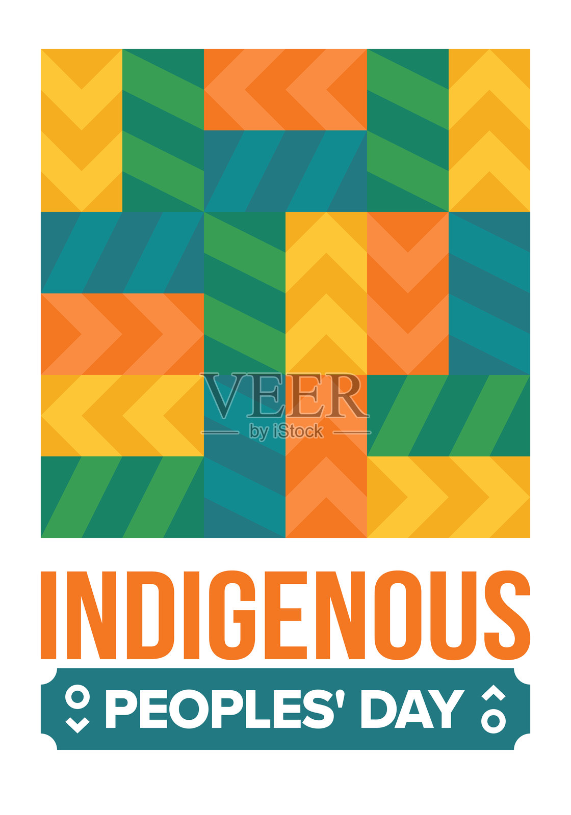 土著人民日。美洲原住民日。美洲印第安文化。遗产月。在美国每年庆祝。传统图案。海报、卡片、横幅和背景。矢量插图。插画图片素材