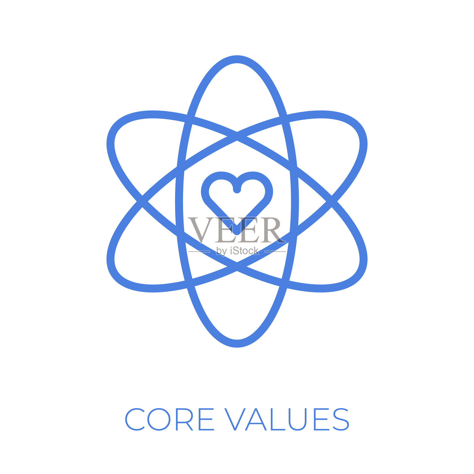 核心价值观可编辑线条矢量插图插画图片素材