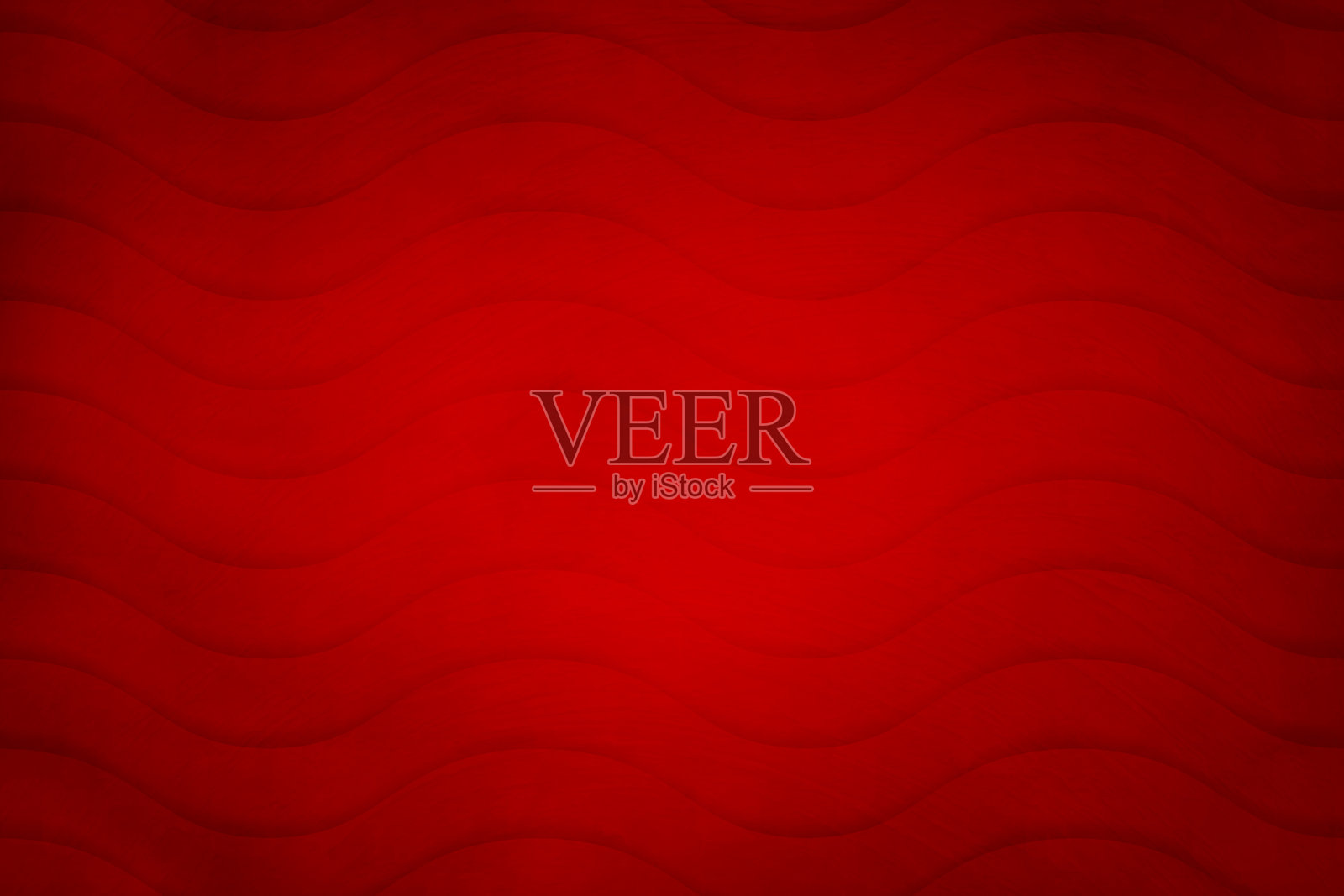 抽象的三维空白全框现代艺术波浪图案，起伏的曲线褶皱，充满活力的红色和深红色，发光的单色横向矢量背景，带有波浪形的曲线条纹或褶皱。插画图片素材
