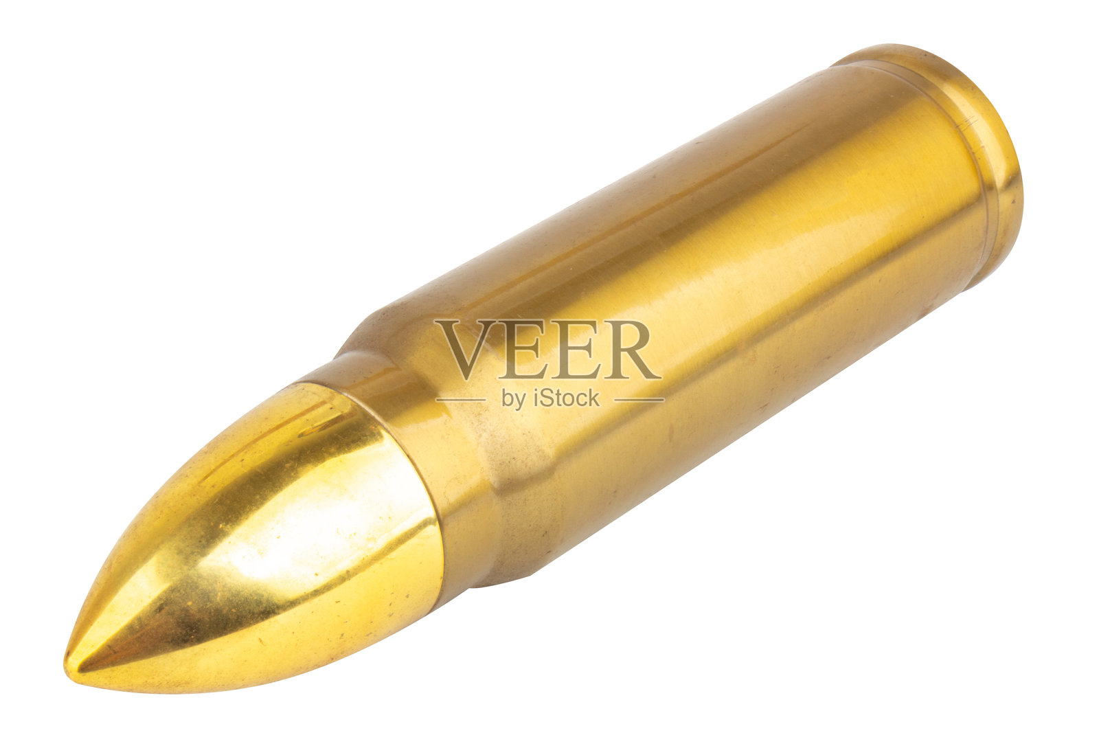 重型铁炮弹白色背景下的工作室拍摄照片摄影图片