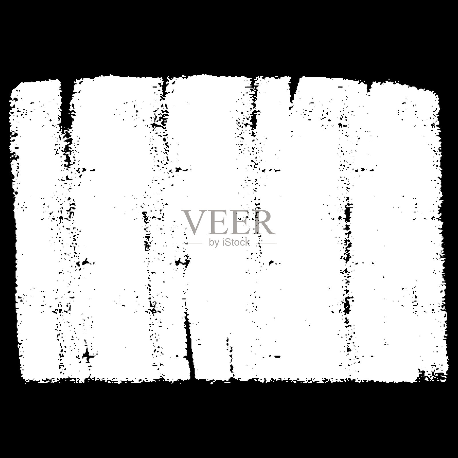 黑色背景上的白色粉笔几何形状，涂鸦矩形蜡笔，铅笔纹理，儿童手绘插图插画图片素材