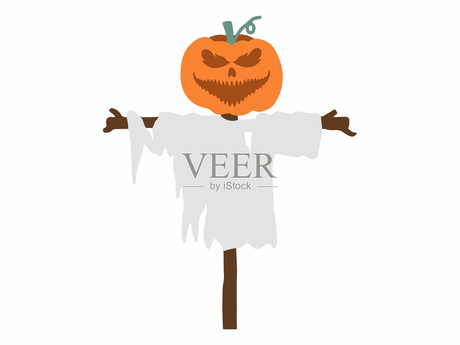 稻草怪物南瓜 scarecrow 万圣节插画图片素材