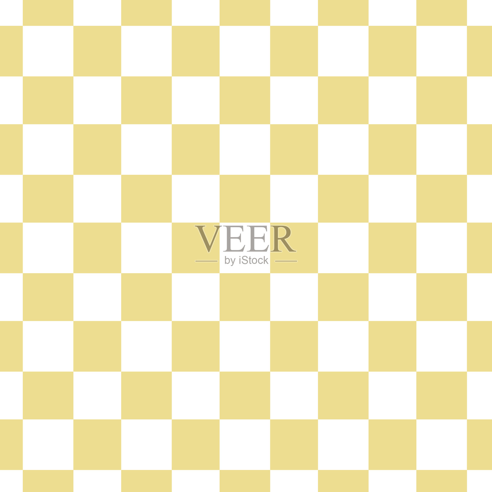 棋盘格无缝图案。黄色和白色背景。复古背景。插画图片素材