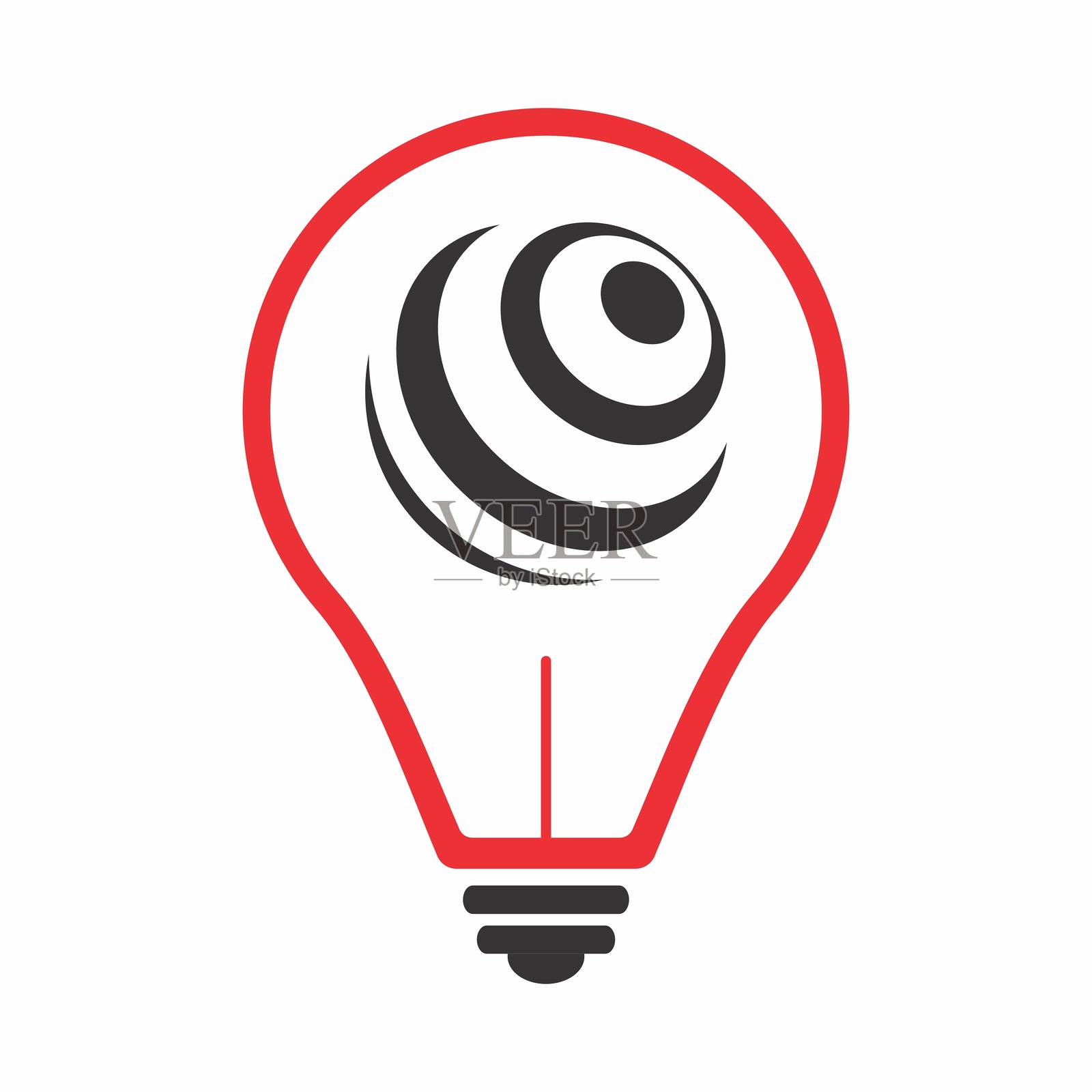 地球灯泡logo的插图矢量图形插画图片素材