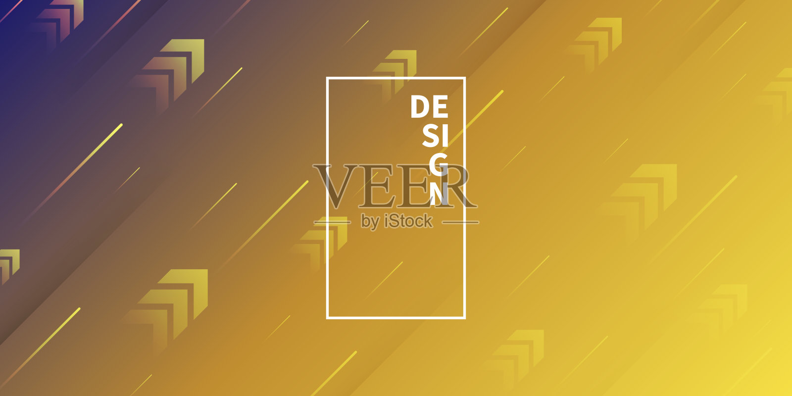 抽象设计，带有上升箭头和橙色渐变 - 时尚背景插画图片素材