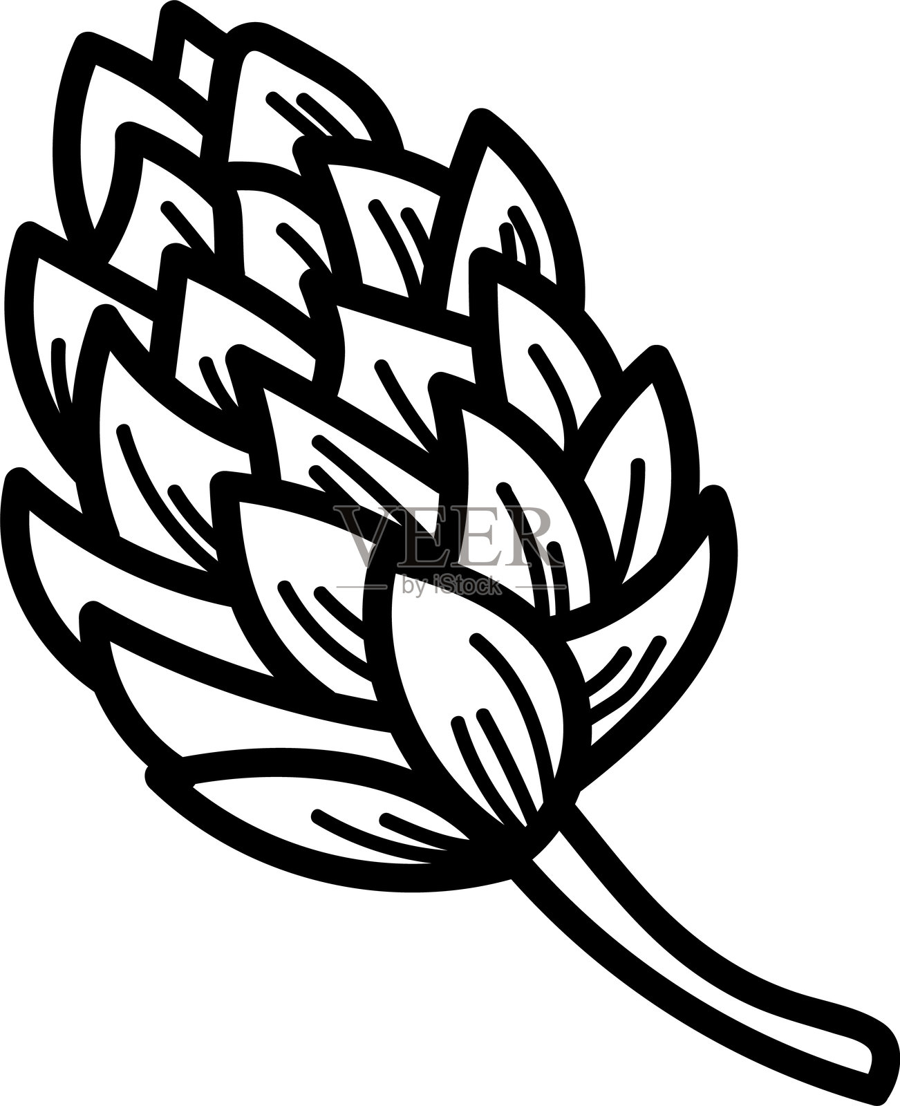 圣诞花环框架素描元素集 2插画图片素材