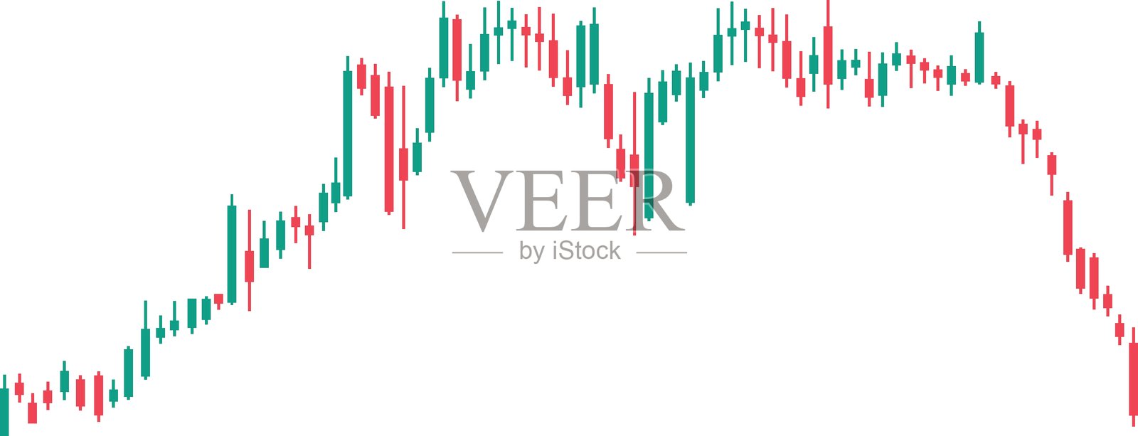 矢量插图展示因国际关税导致的经济衰退和股市下跌。插画图片素材
