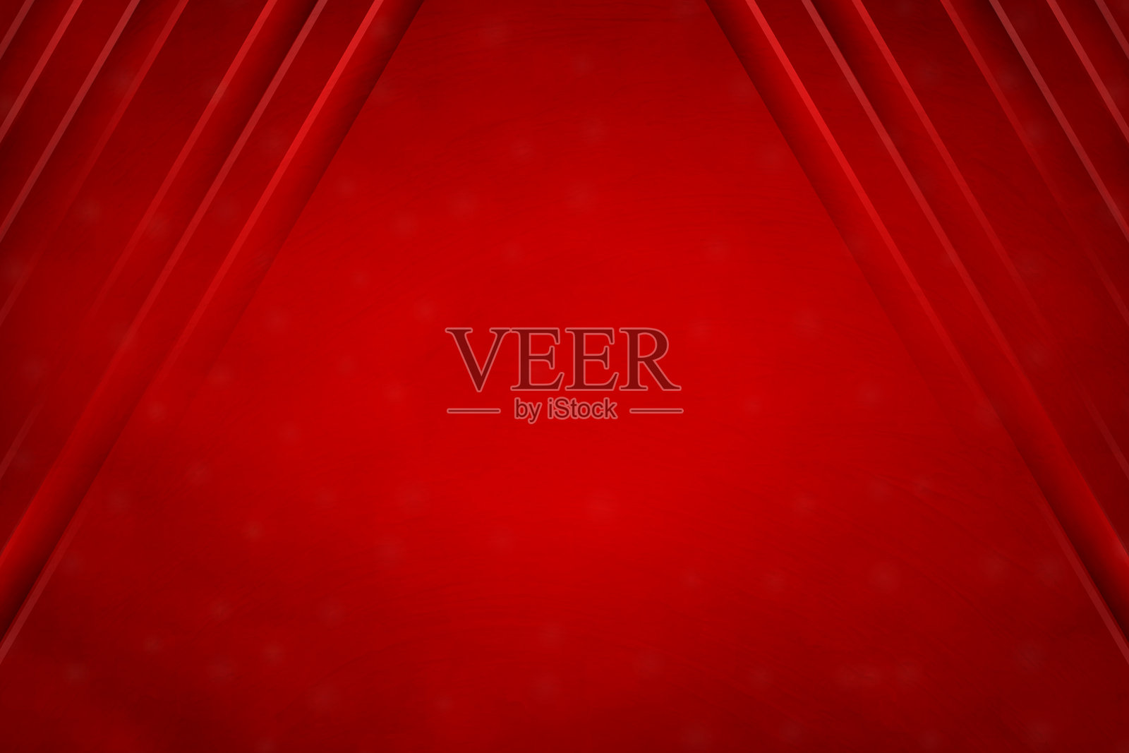 现代艺术三维抽象空白全框架，带有凹槽条纹图案，位于鲜艳红色水平背景的角落，留有空白空间。插画图片素材