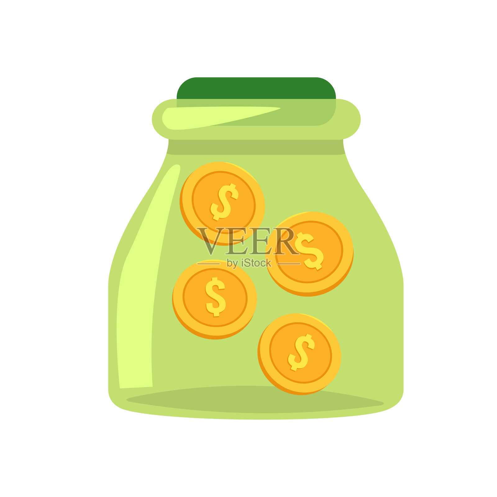 罐子里的硬币 - 储蓄插图插画图片素材