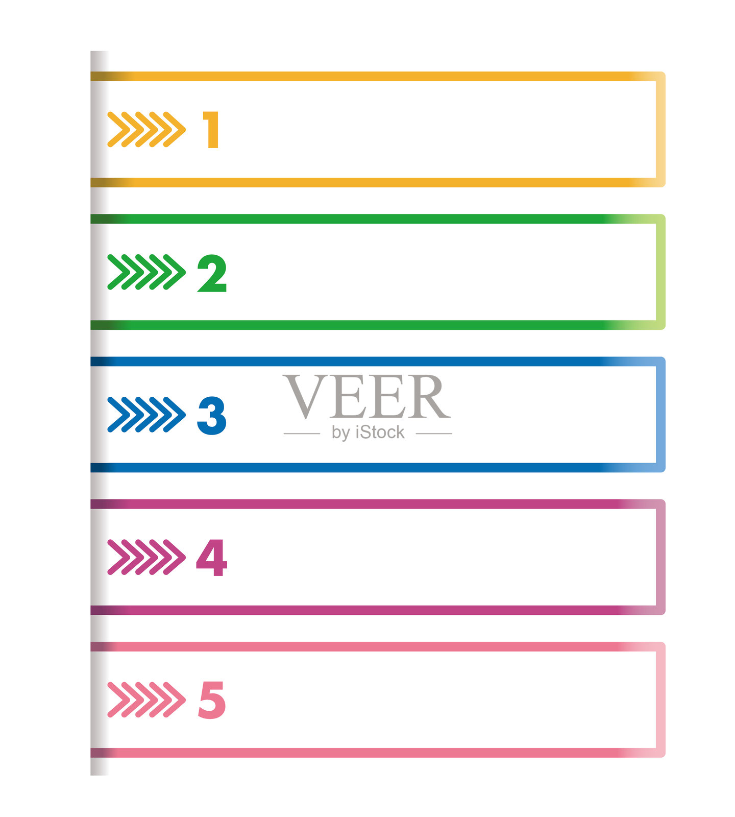 用于编号1到5的过程的图形材料。矢量信息图设计商业模板。插画图片素材
