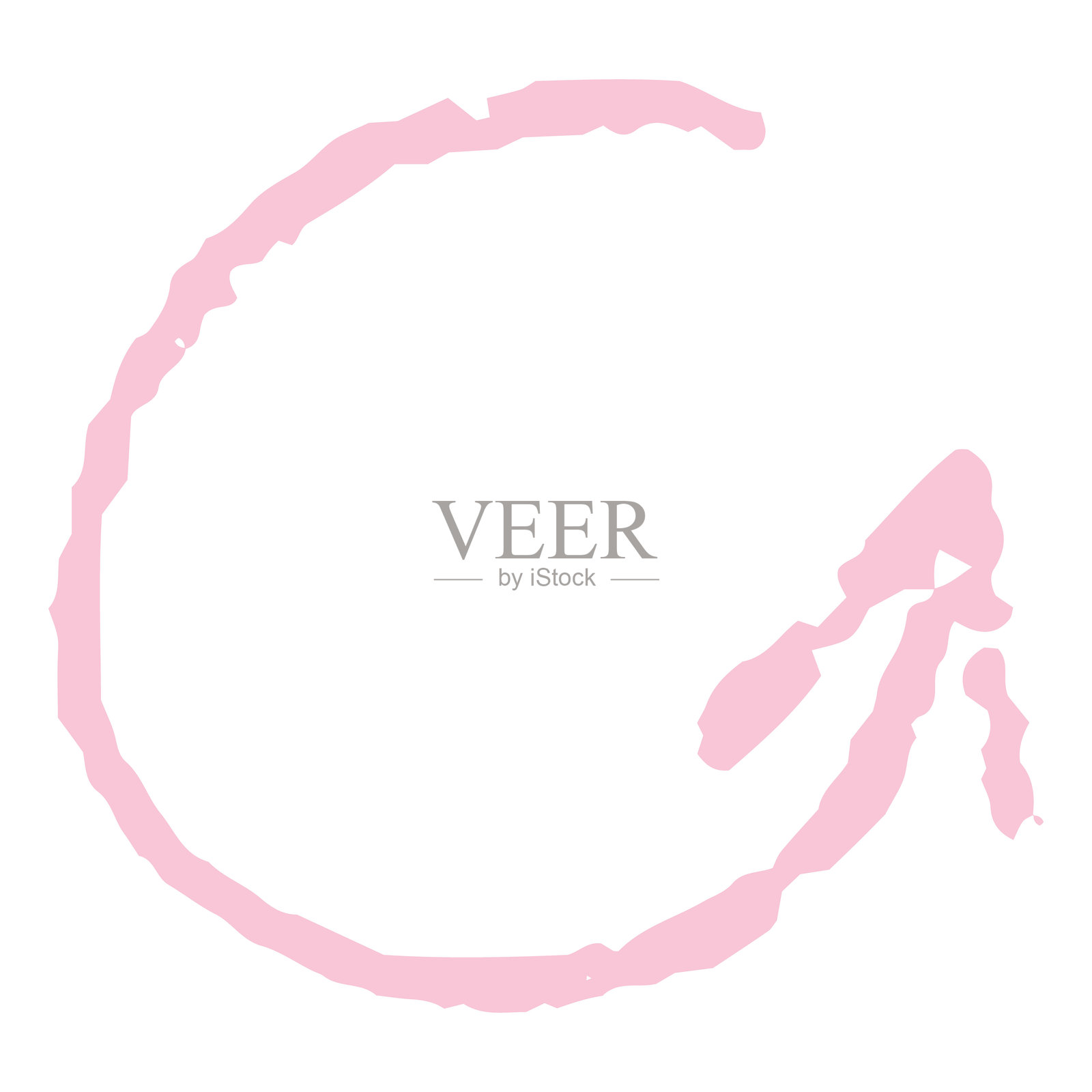 蜡笔素描的圆形箭头，淡紫色，涂鸦指示标记，转向标志，矢量粉笔回线插画图片素材