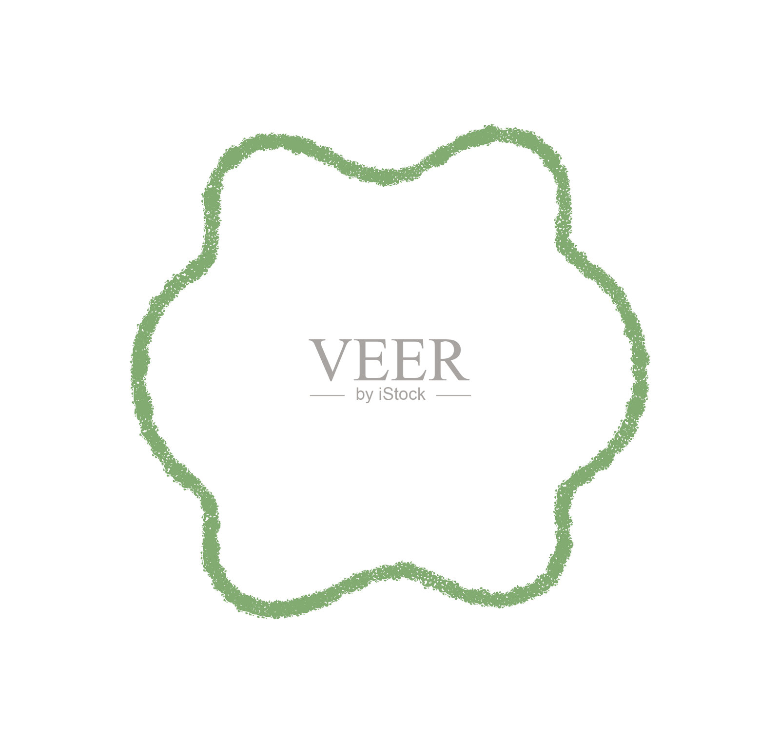 波浪边框形状的炫酷蜡笔插画图片素材