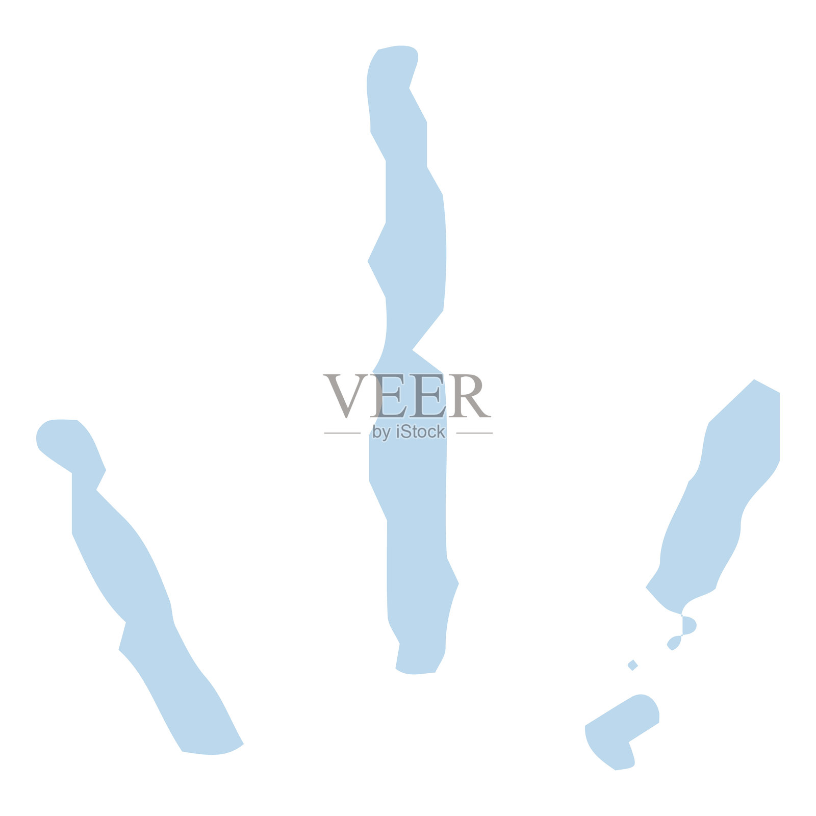 手绘蜡笔三条蓝色粉彩色条纹，铅笔质感条纹，粉笔光线线条，矢量儿童涂鸦涂写插画图片素材