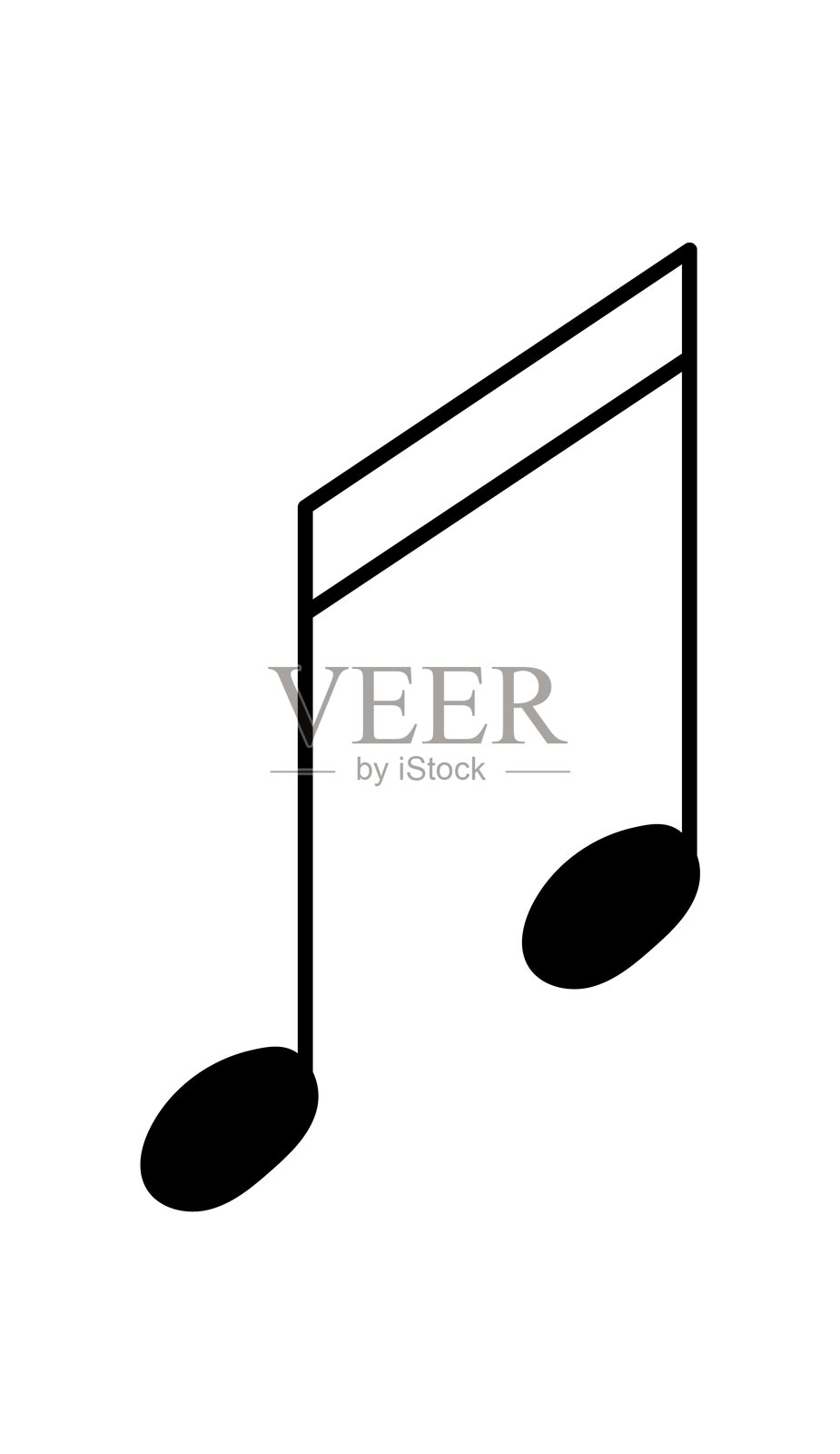 复古音乐音符扁平图标插画图片素材