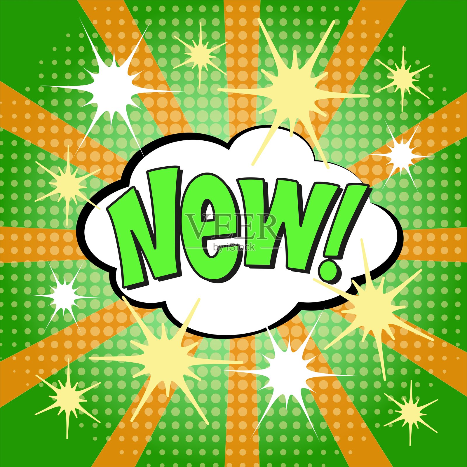 新的漫画字母插画图片素材