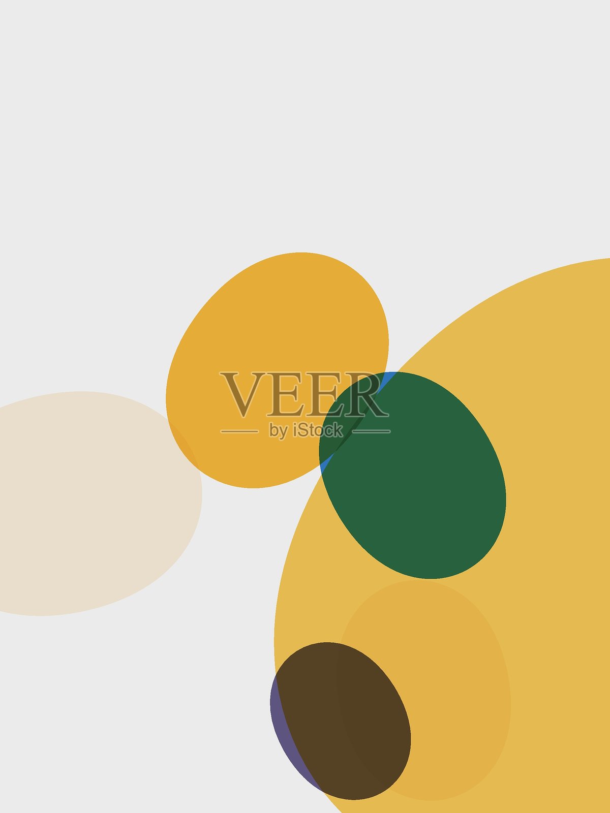 抽象多彩椭圆时尚透明图案材料背景插画图片素材