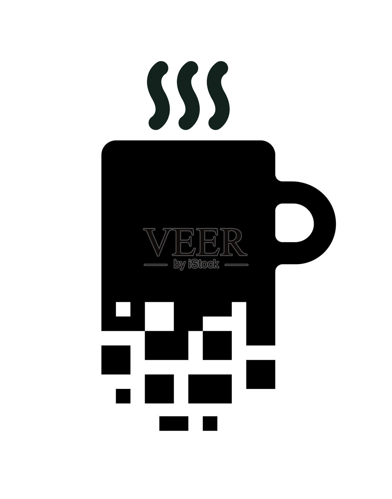 热饮数字化转型图标插画图片素材