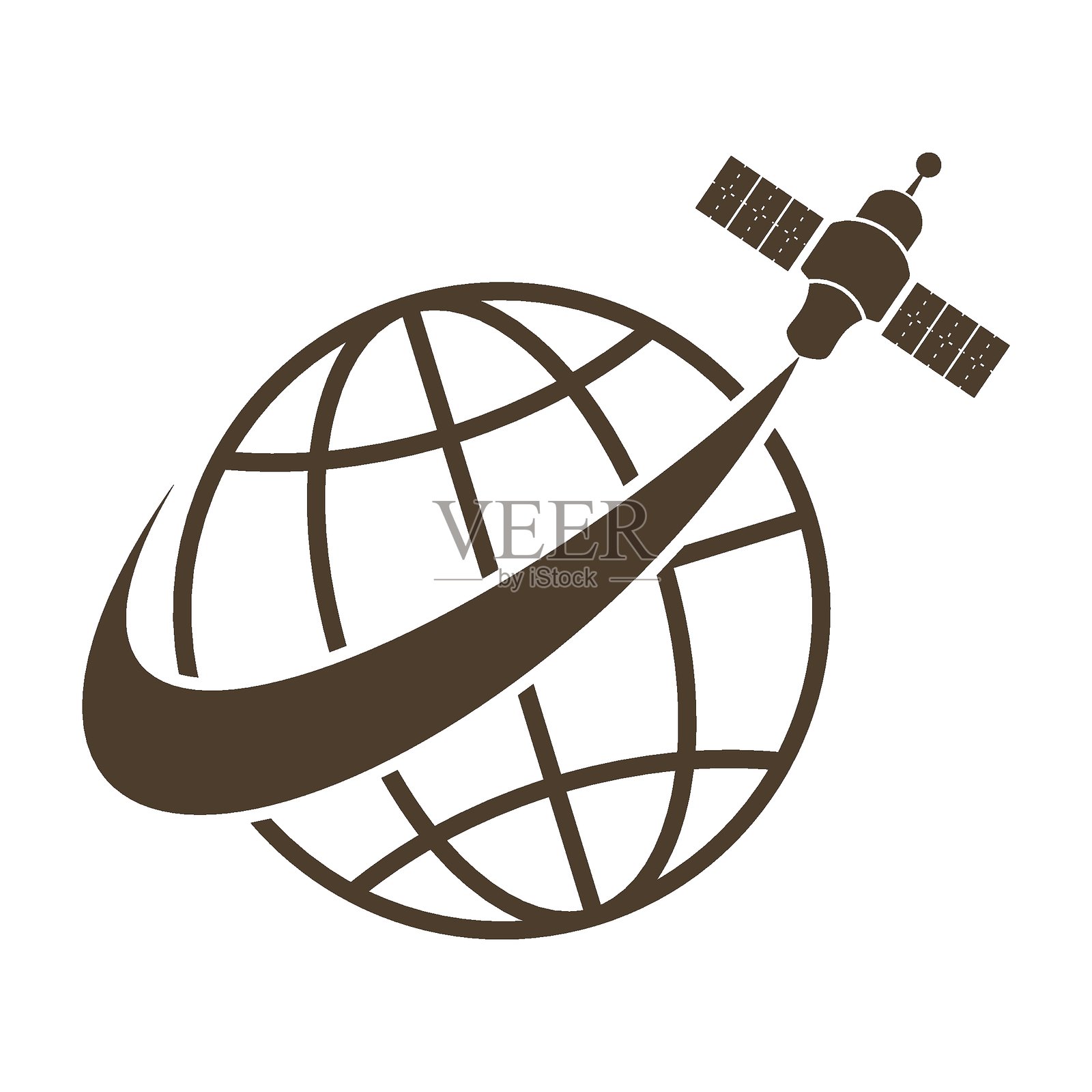 卫星通信空间图标插画图片素材