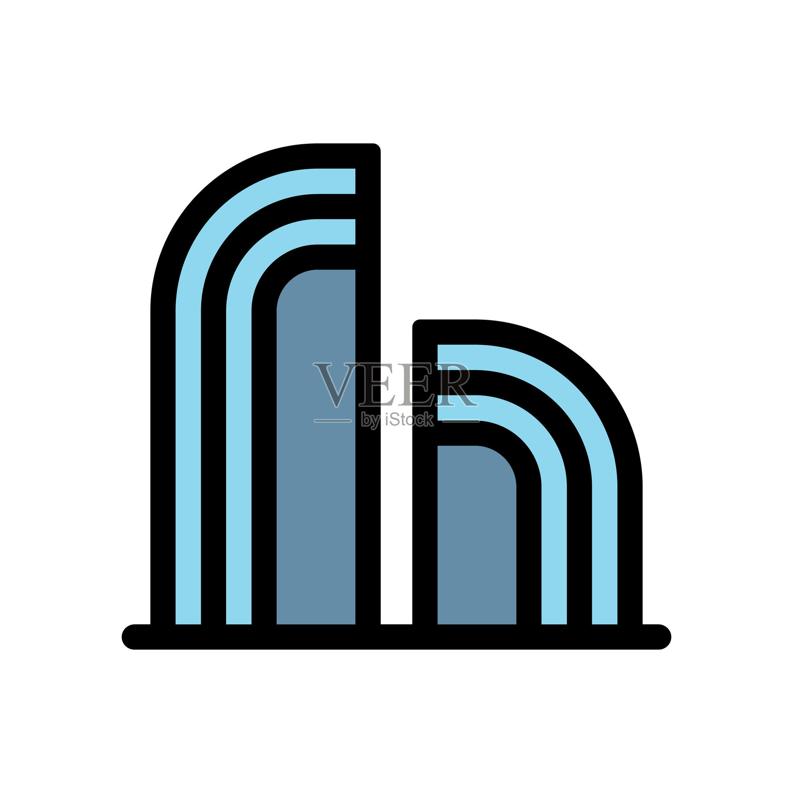 建筑图标插画图片素材