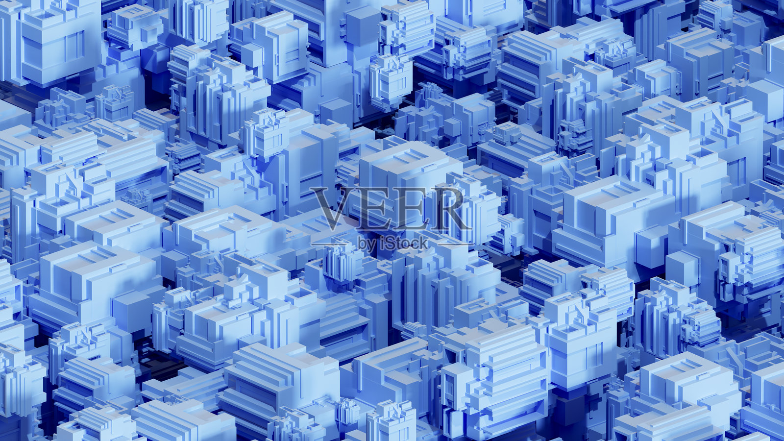 现代智能城市概念中的摩天大楼和城市建筑照片摄影图片