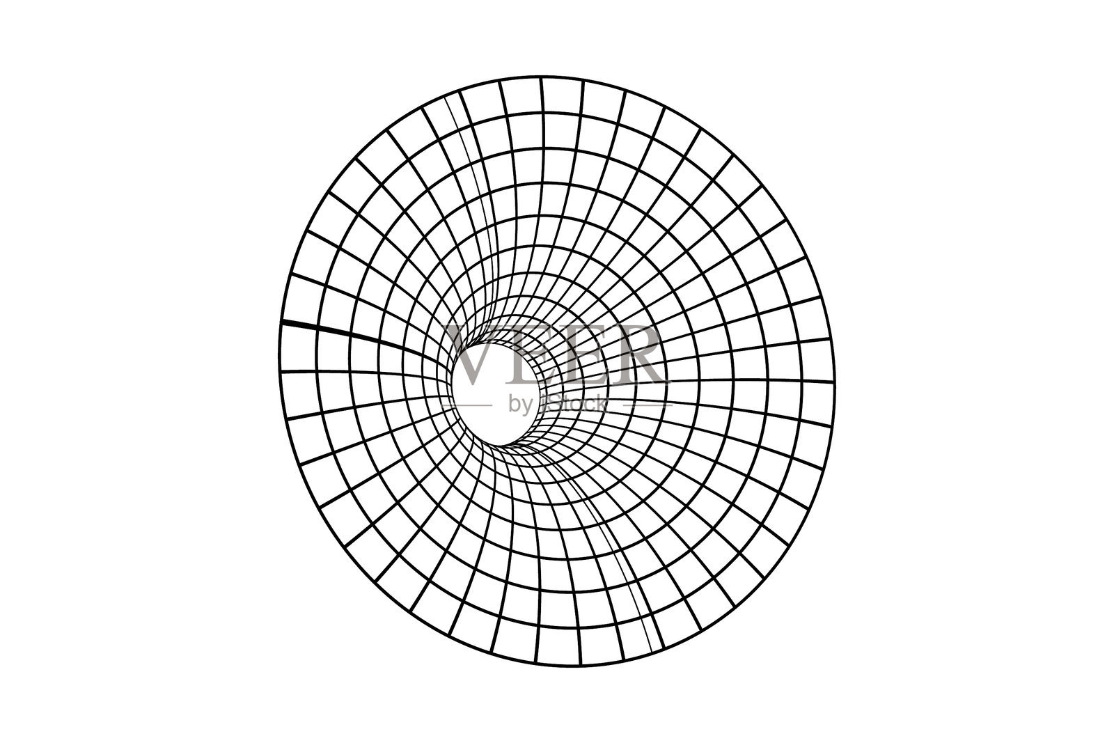 孤立在白色背景上的黑洞。矢量插图。插画图片素材