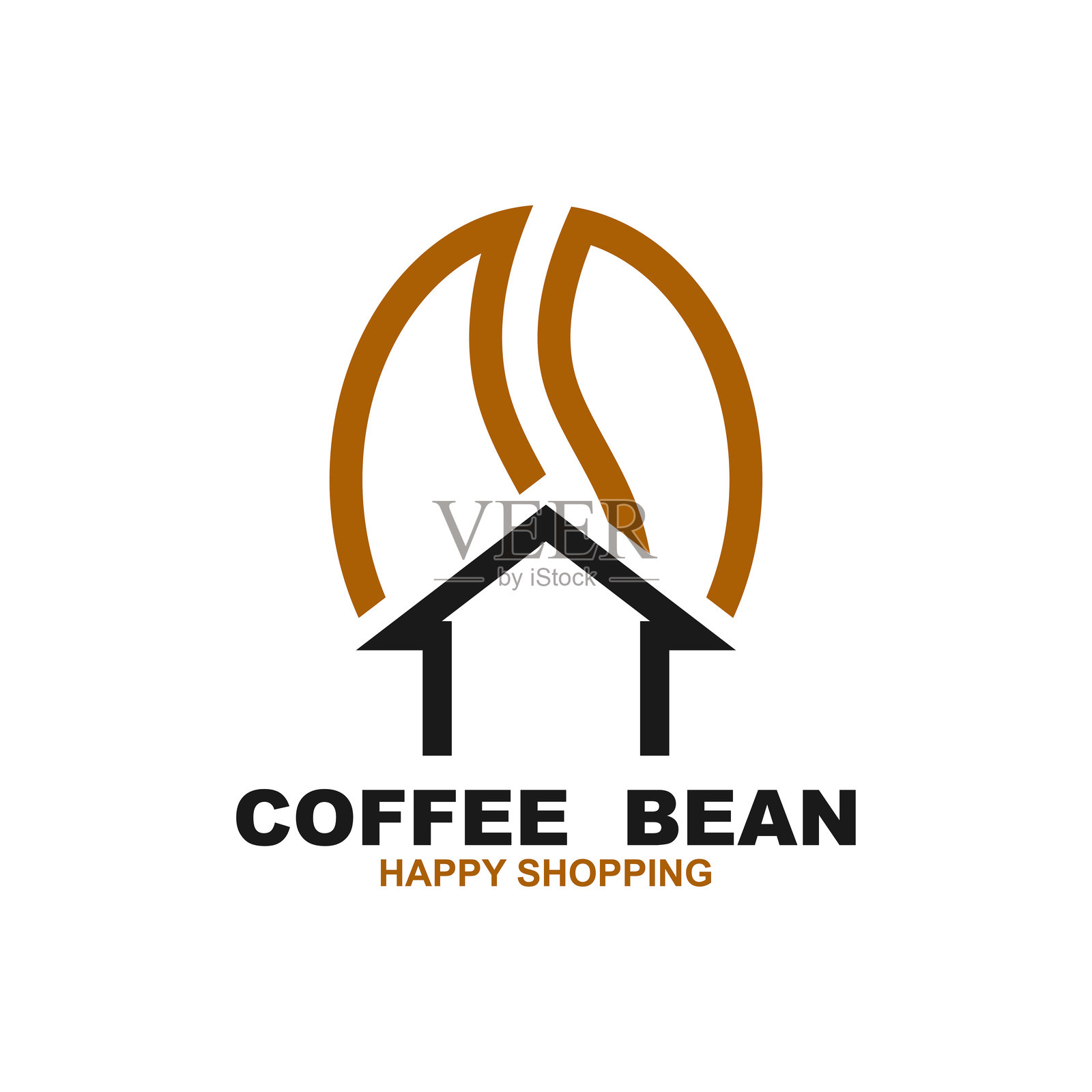 咖啡豆标志图标矢量图插画图片素材