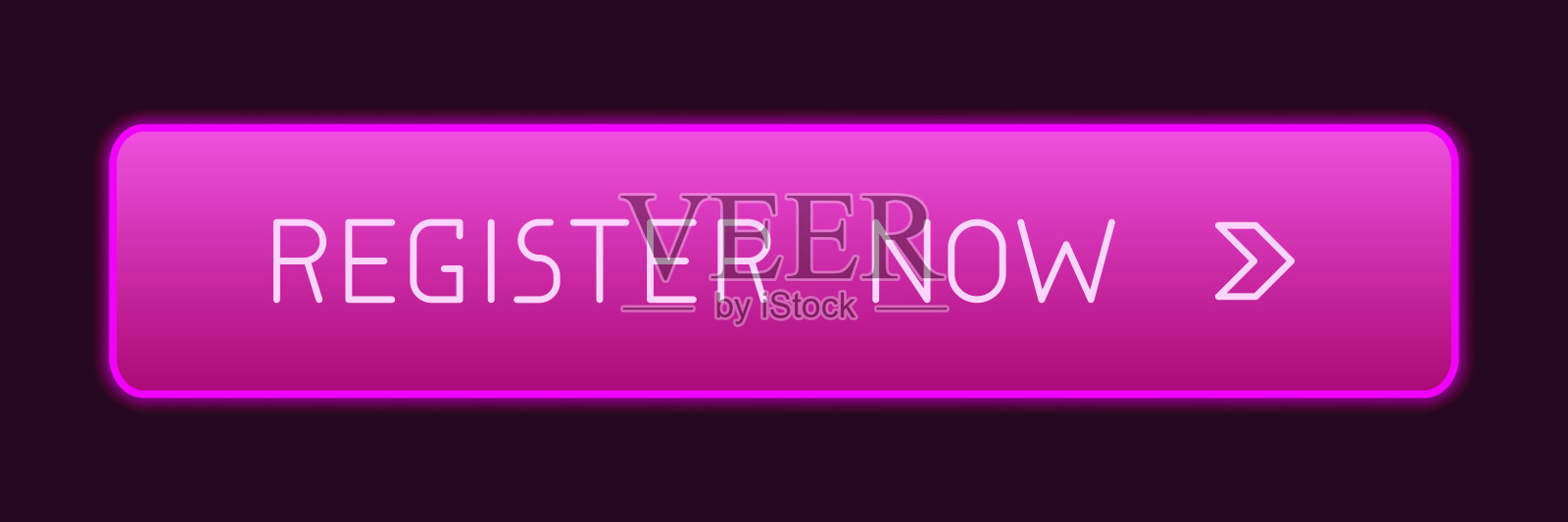 现代霓虹粉色圆形CTA按钮，带有光泽。插画图片素材