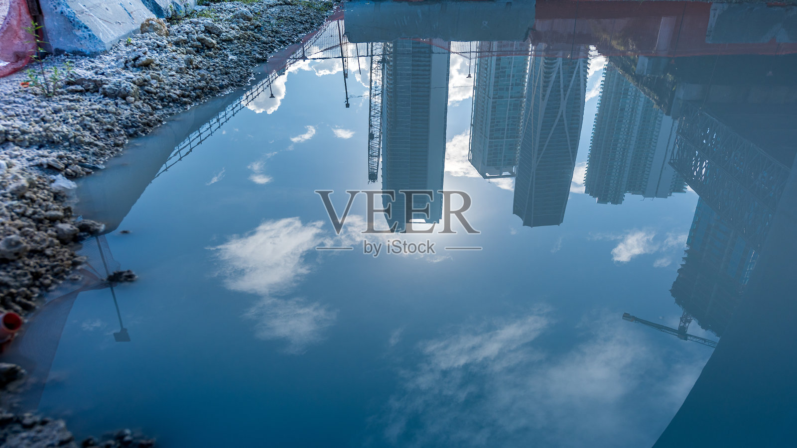 新迈阿密的倒影照片摄影图片