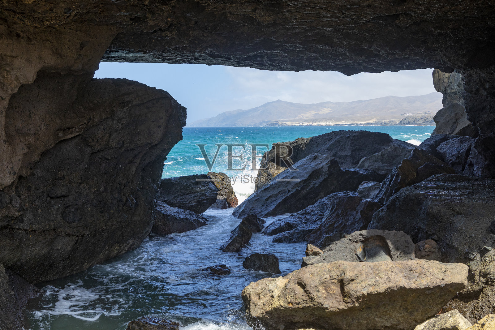 拉帕雷德海滩 - 富埃特文图拉。热气晕。照片摄影图片