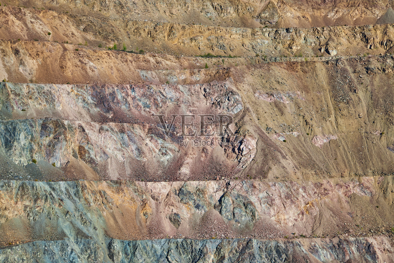 地质构造的特写视图，分层地层，自然背景照片摄影图片