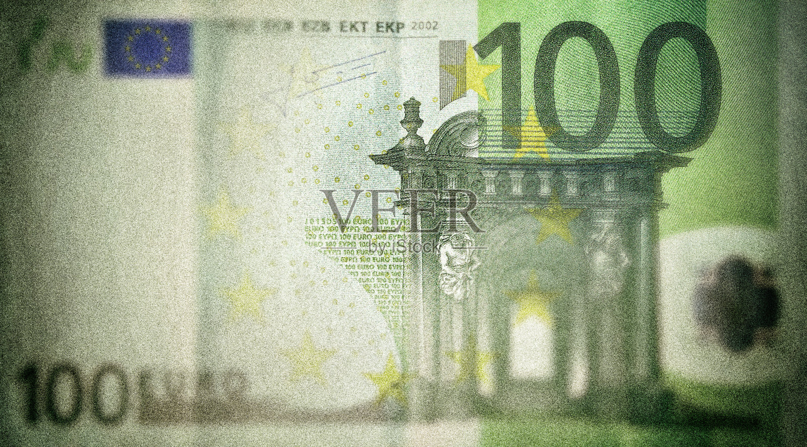 磨损风格的百欧元钞票背景照片摄影图片