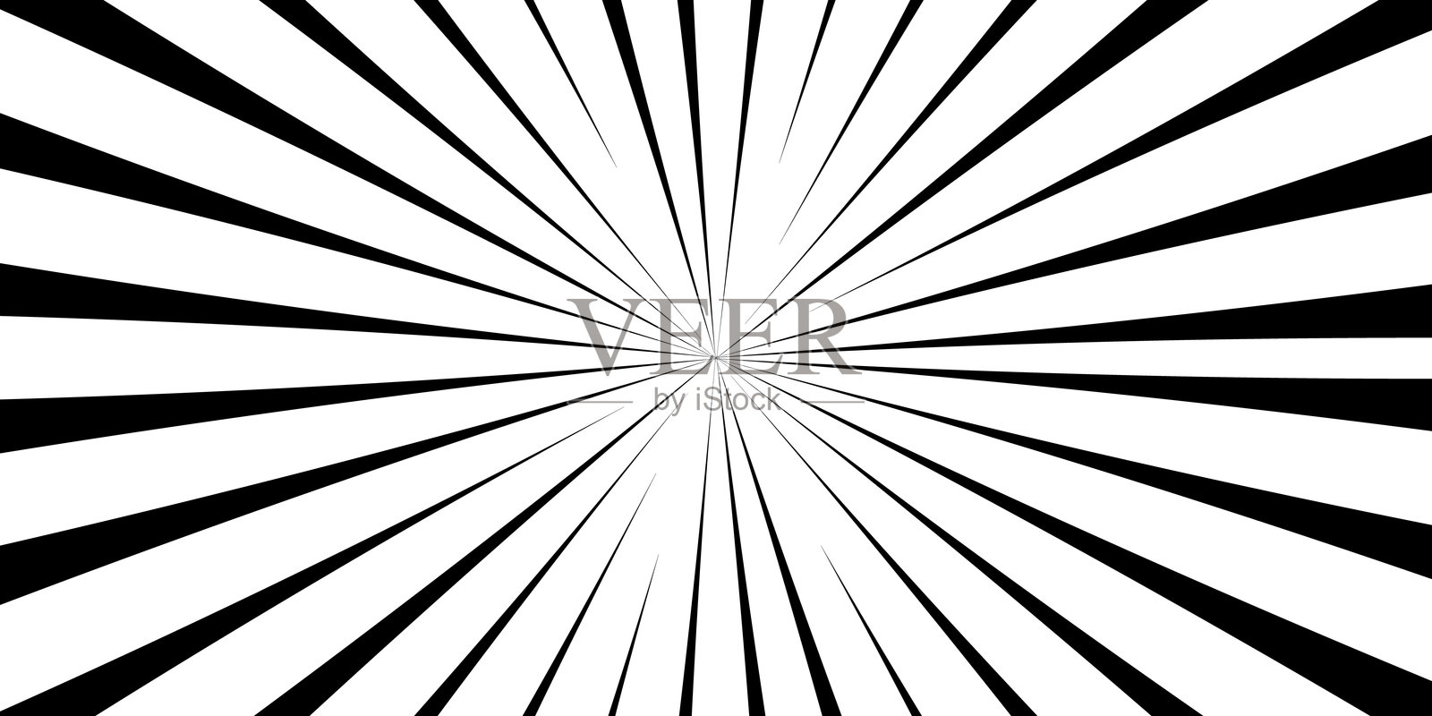 卡通漫画模板。白色背景上的黑色光线。流行艺术风格的超级英雄文本模板，包含对话气泡和信息。插画图片素材