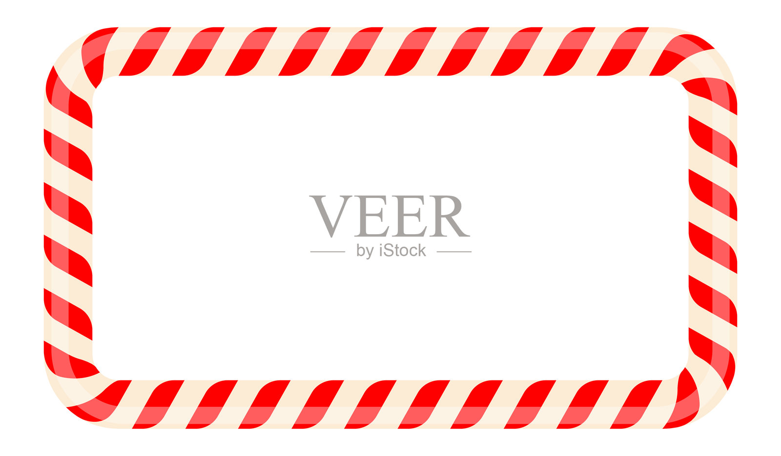 矩形条纹糖果框架。插画图片素材