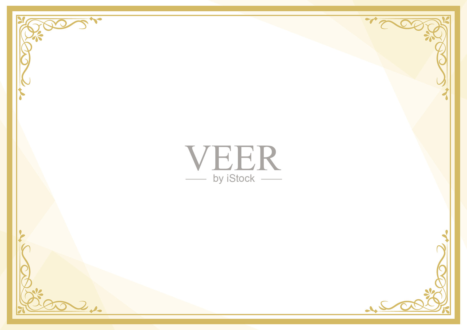 金色古董框背景插画图片素材
