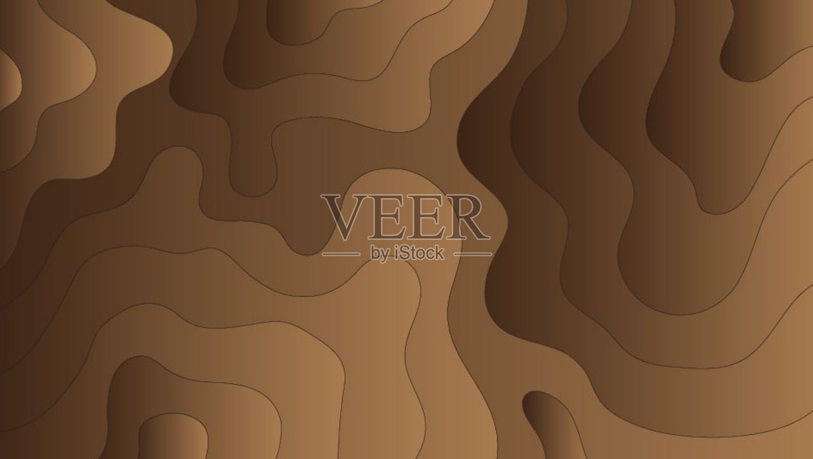 纸雕波浪背景设计。带有纸雕形状的抽象背景。插画图片素材